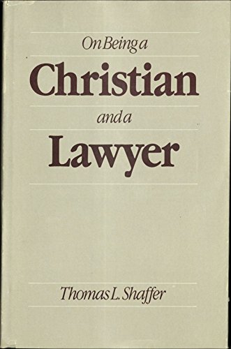 Imagen de archivo de On Being a Christian and a Lawyer: Law for the Innocent a la venta por ThriftBooks-Atlanta