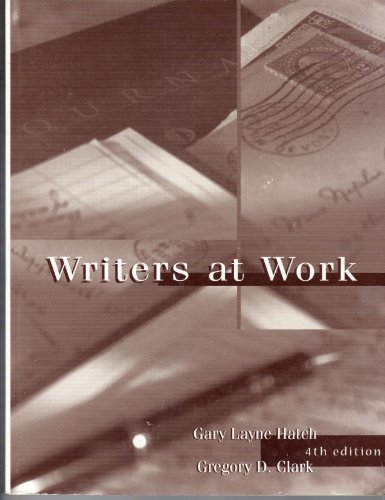 Stock image for Writers At Work for sale by Anderson Book