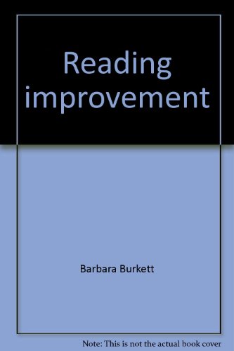 Imagen de archivo de Reading improvement a la venta por Hawking Books