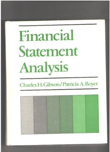 Beispielbild fr Financial statement analysis zum Verkauf von Wonder Book