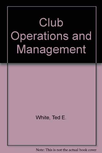 Stock image for Club Operations and Management for sale by Better World Books
