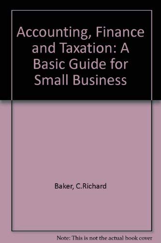 9780843607840: Accounting, Finance, and Taxation