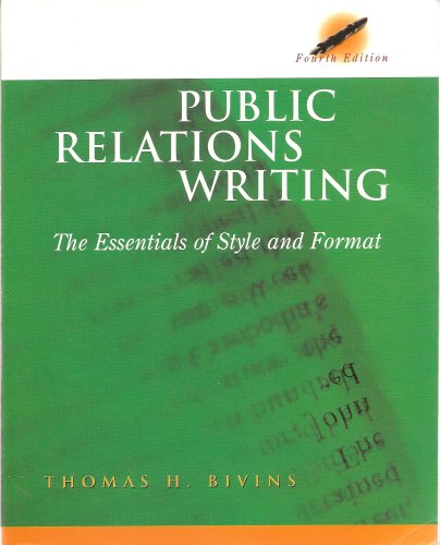 Beispielbild fr Public Relations Writing: The Essentials of Style and Format zum Verkauf von Wonder Book