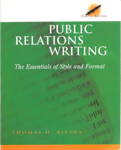 Stock image for Public Relations Writing: The Essentials of Style and Format for sale by Wonder Book