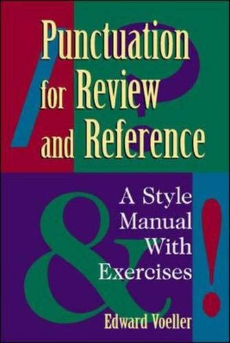 Stock image for Punctuation for Review and Reference : A Style Manual with Exercises for sale by Better World Books: West