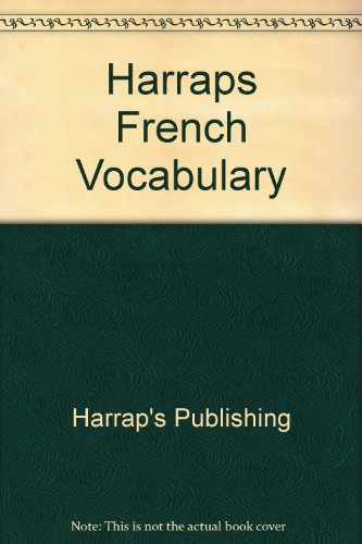 9780844218229: Harrap's French Vocabulary: A Complete Reference for Greater Mastery of French