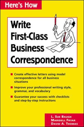 Beispielbild fr Write First-Class Business Correspondence zum Verkauf von Better World Books