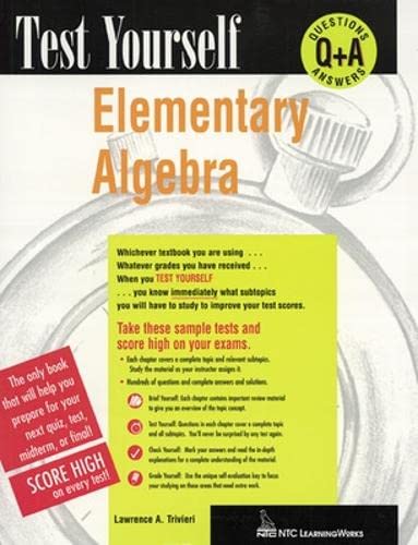 Imagen de archivo de Test Yourself Elementary Algebra a la venta por The Yard Sale Store