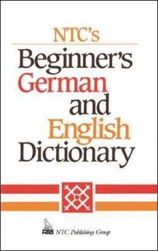 9780844224978: Ntc's Beginner's German and English Dictionary