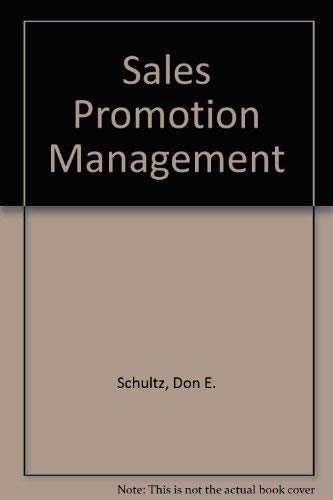 Beispielbild fr Sales Promotion Management zum Verkauf von Better World Books