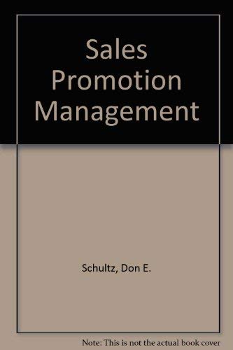 9780844230726: Sales Promotion Management