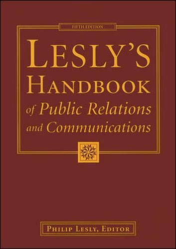 Beispielbild fr Lesly's Handbook of Public Relations and Communications zum Verkauf von Better World Books