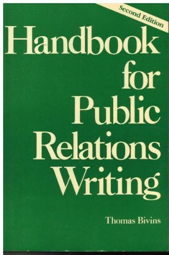 Imagen de archivo de Handbook for Public Relations Writing a la venta por Reliant Bookstore