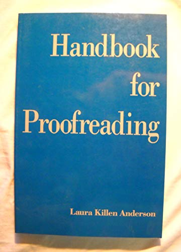 Beispielbild fr Handbook for Proofreading zum Verkauf von Wonder Book