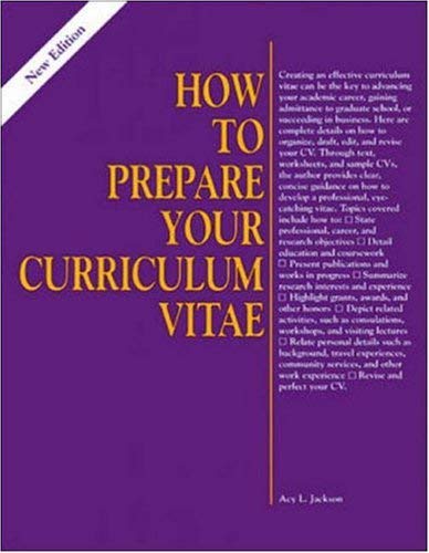 9780844241302: How To Prepare Your Curriculum Vitae