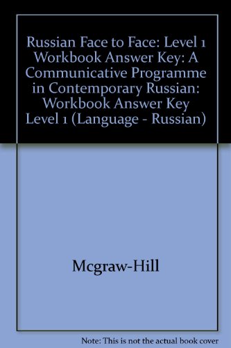 9780844243078: Russian Face to Face: Level 1 Workbook Answer Key (RUSIAN: FACE TO FACE)