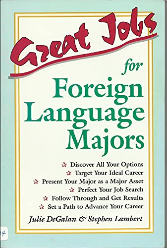 9780844243511: Great Jobs for Foreign Language Majors