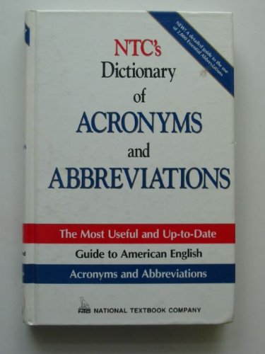 Beispielbild fr Ntc's Dictionary of Acronyms and Abbreviations (National Textbook Language Dictionaries) zum Verkauf von HPB Inc.