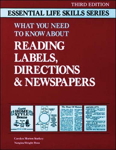 9780844251691: Reading Labels, Directions & Newspapers (Essential Life Skills Series)
