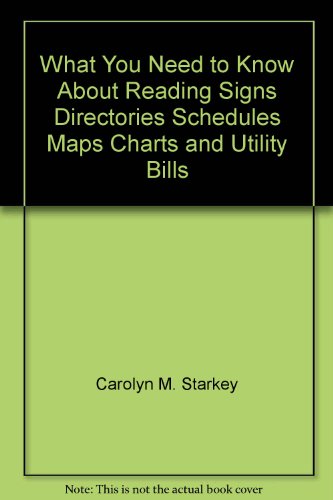 9780844253176: What You Need to Know About Reading Signs Directories Schedules Maps Charts and Utility Bills