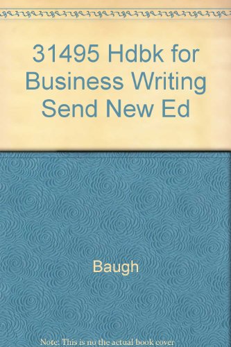 9780844253206: 31495 Hdbk for Business Writing Send New Ed