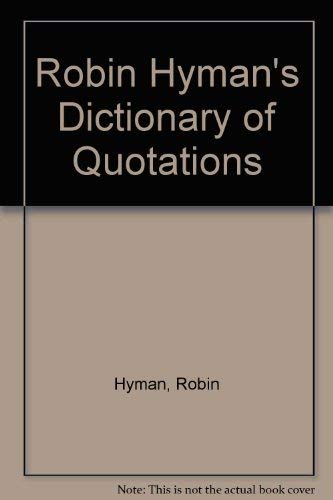 9780844254494: Robin Hyman's Dictionary of quotations
