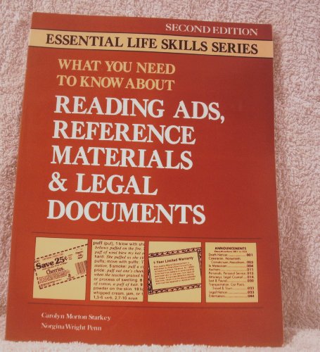Beispielbild fr Essential Life Skills What You Need to Know About Reading Ads, Reference Materials, and Legal Documents zum Verkauf von BookHolders