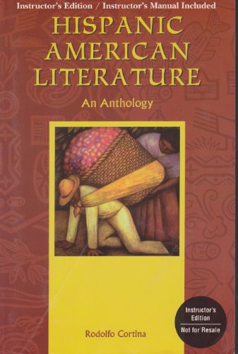 Stock image for Hispanic American Literature: An Anthology for sale by Front Cover Books