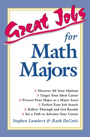 Stock image for Great Jobs for Math Majors for sale by Wonder Book