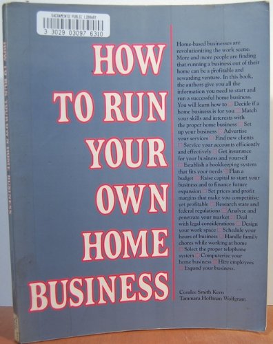 Beispielbild fr How to run your own home business zum Verkauf von Wonder Book