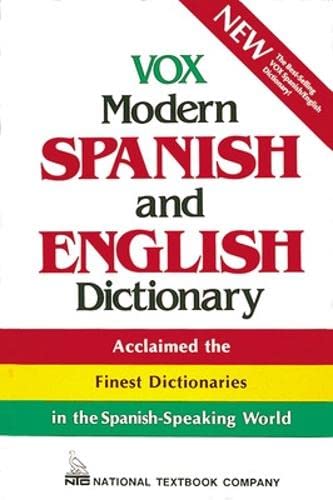 Imagen de archivo de Vox Modern Spanish and English Dictionary (Vinyl cover) (VOX Dictionary Series) a la venta por Your Online Bookstore