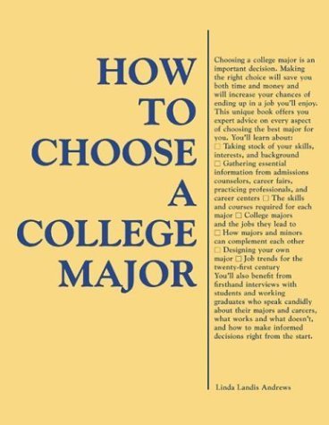 Imagen de archivo de How to Choose a College Major a la venta por Better World Books