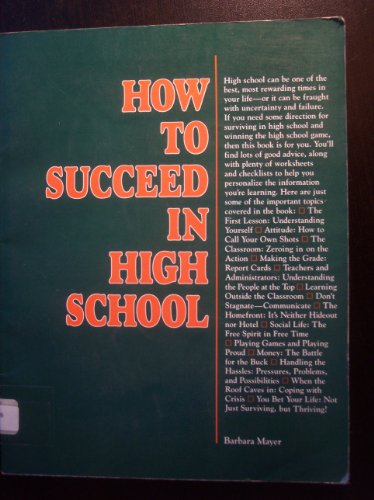 Beispielbild fr How to Succeed in High School zum Verkauf von HPB-Red