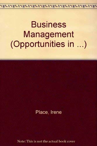 Stock image for Opportunities in Business Management Careers for sale by Better World Books