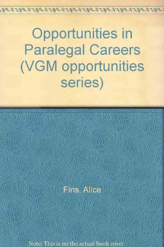 9780844285900: Opportunities in Paralegal Careers (Opportunities in Series)