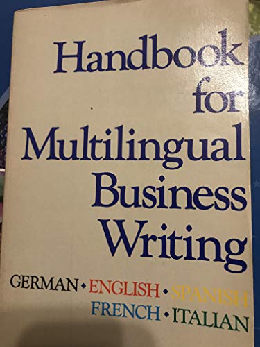 Beispielbild fr Handbook for Multilingual Business Writi zum Verkauf von Wonder Book