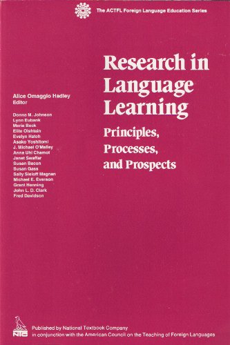 Stock image for Research in Language Learning: Principles, Processes, and Prospects (Actfl Foreign Language Education Series) for sale by Redux Books