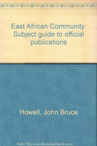 Beispielbild fr East African Community: Subject guide to official publications zum Verkauf von Midtown Scholar Bookstore