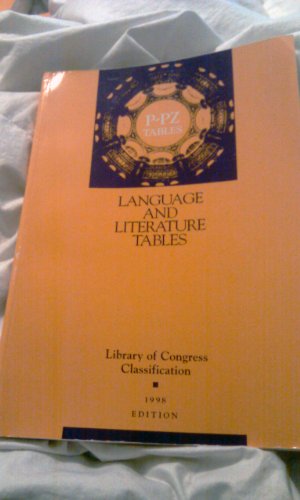 Beispielbild fr Library of Congress Classification. P-PZ Tables. Language and Literature Tables zum Verkauf von Better World Books