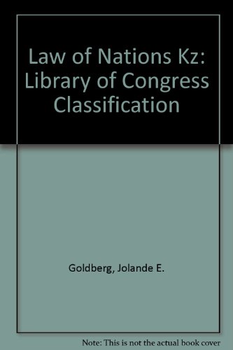 Beispielbild fr Law of Nations Kz: Library of Congress Classification zum Verkauf von Ammareal
