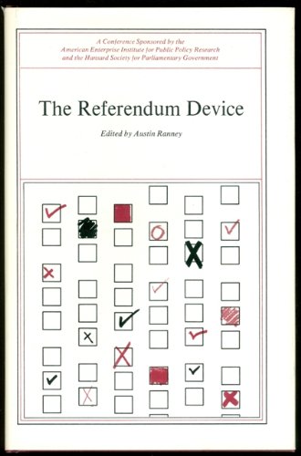 Beispielbild fr Referendum Device zum Verkauf von Better World Books