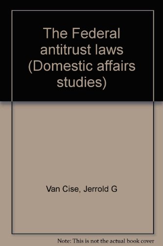 Stock image for The Federal Antitrust Laws for sale by Better World Books