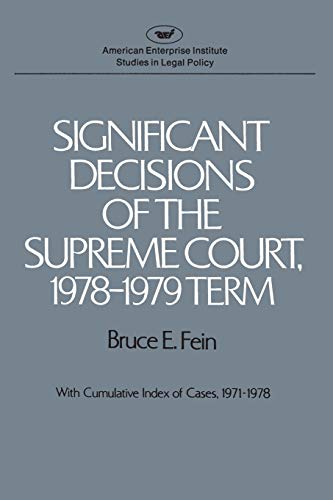 9780844733876: Significant Decisions of the Supreme Court, 1978-1979 Term: 282