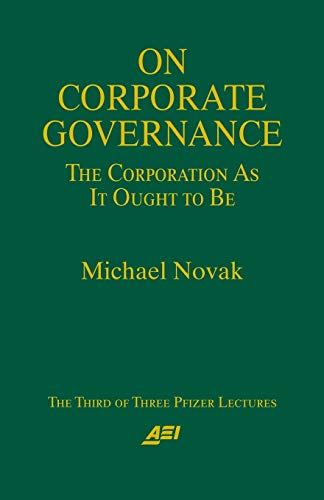 Imagen de archivo de On Corporate Governance (Pfizer Lecture Series) a la venta por Wonder Book