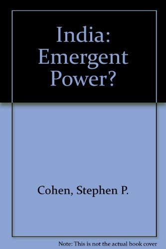 Stock image for INDIA: EMERGENT POWER? for sale by Larry W Price Books
