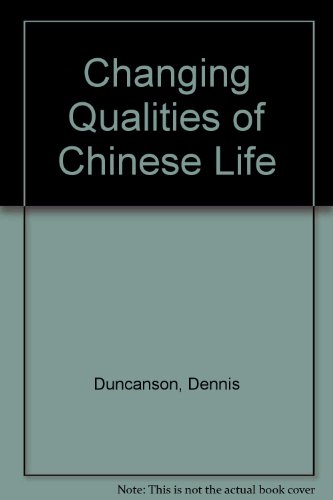 9780844814049: Changing Qualities of Chinese Life