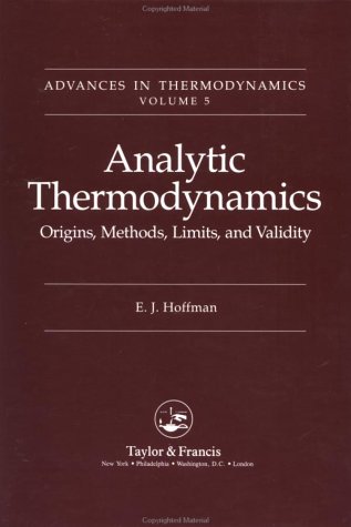 Stock image for Analytic Thermodynamics for sale by Books Puddle