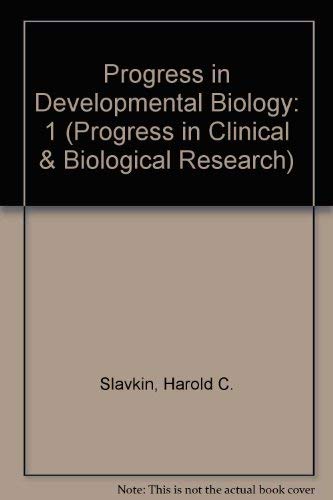 Progress in Developmental Biology, Part A,