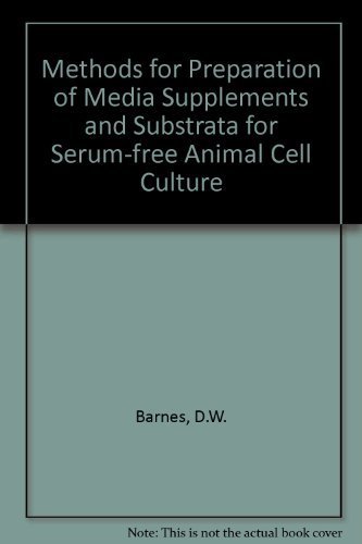 animal cell culture methods - Hardcover - AbeBooks