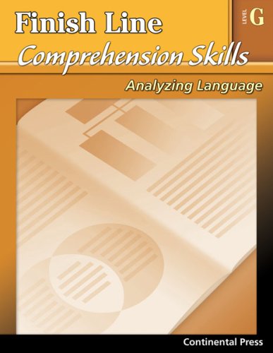 Stock image for Reading Comprehension Workbook: Finish Line Comprehension Skills: Analyzing Language, Level G - 7th Grade for sale by Revaluation Books